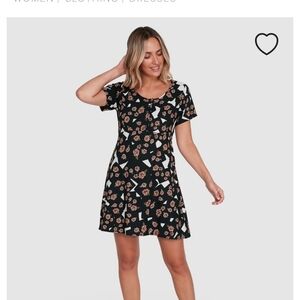 RVCA Black Floral Mini Dress Size Small